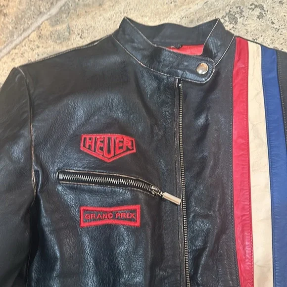 Tag Heuer Leather Motorcycle Jacket - Medium - NWOT
